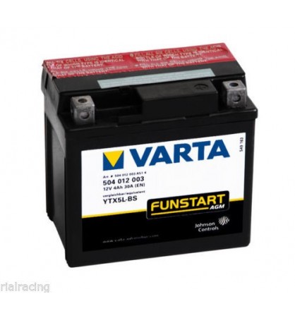 VARTA POWERSPORT 12V AGM 4AH.  YTX 5L-4 / YTX5L-BS    114MMX106MMX71MM